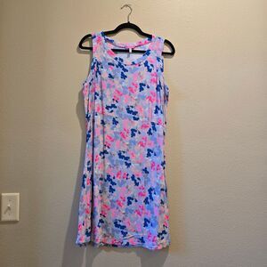Joules Blue and Pink Floral Dress Sz 12